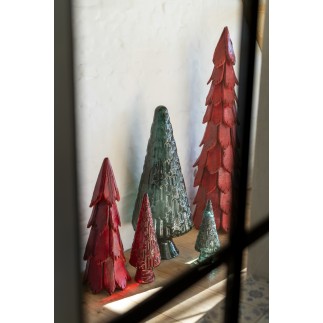 Árbol de Navidad de madera roja 35*35*70 cm