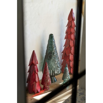 Árbol de Navidad de madera roja 35*35*70 cm