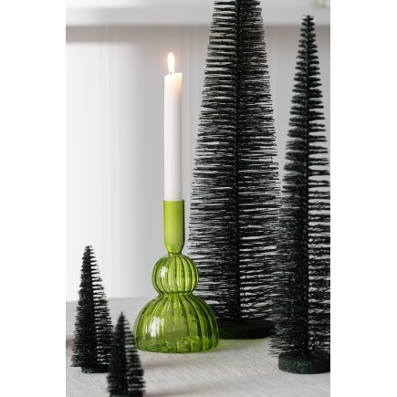 Sapin de Noël artificiel en plastique vert 5x5x15 cm