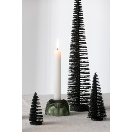Sapin de Noël artificiel en plastique vert 5x5x15 cm