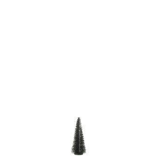 Sapin de Noël artificiel en plastique vert 5x5x15 cm