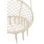 Chaise suspendue macramé en polyester beige 60x80x110 cm