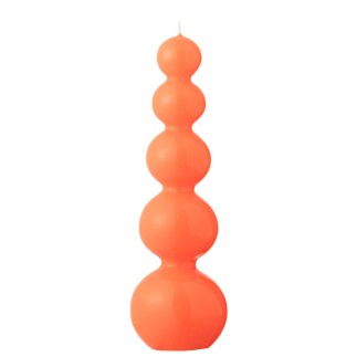 Bougie calebasse 25H rouge H.23 cm