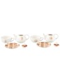 Set di 2 teiere e tazze in ceramica marrone 16,5x11x14 cm