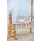 Chaise suspendue macramé en polyester beige 60x80x110 cm