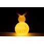 Lampe led cerf en porcelaine blanche 13.5x13.5x23.5 cm
