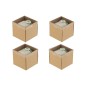 Set de 4 pots de conservation en céramique blanc 13x13x11 cm Set de 4 pots de conservation en céramique blanc 13x13x11 cm
