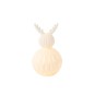 Lampe led cerf en porcelaine blanche 13.5x13.5x23.5 cm