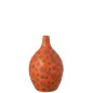 Vaso in porcellana arancione 23,5x23,5x35 cm Vaso in porcellana arancione 23,5x23,5x35 cm