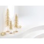 Árbol de Navidad decorativo de plástico dorado 10x10x32 cm