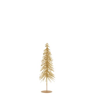 Albero di Natale decorativo in plastica dorata 10x10x32 cm