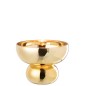 Vase sur pied en verre doré 23x23x17.5 cm