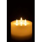 Vela led 3 luces de parafina blanco 15x15x14cm Vela led 3 luces de parafina blanco 15x15x14cm