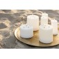 Vela led 3 luces de parafina blanco 15x15x14cm Vela led 3 luces de parafina blanco 15x15x14cm