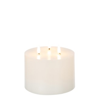 Vela led 3 luces de parafina blanco 15x15x14cm