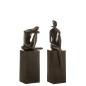 Set di 2 personaggi su base in ceramica marrone 14x11x37cm
Set di 2 personaggi su base in ceramica marrone 14x11x37cm
