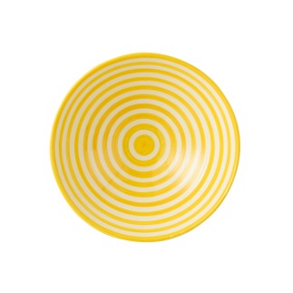 Grand saladier en céramique jaune 40x40x15 cm