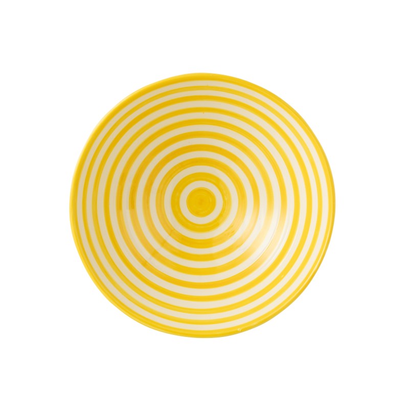 Grand saladier en céramique jaune 40x40x15 cm Grand saladier en céramique jaune 40x40x15 cm