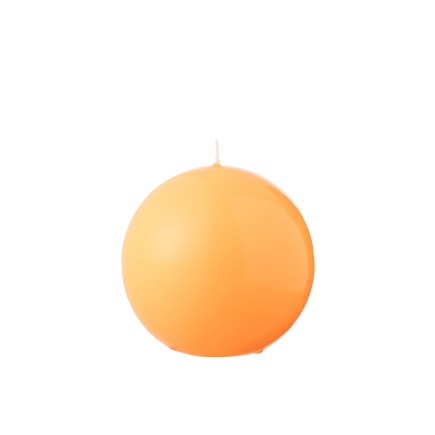 Bougie boule 30H orange D.12 cm
