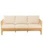 Sofá de 3 plazas en madera natural 187x73x64cm Sofá de 3 plazas en madera natural 187x73x64cm