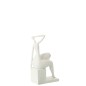 Statuetta donna seduta in poliresina bianca 18x9x31,5 cm Statuetta donna seduta in poliresina bianca 18x9x31,5 cm
