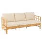 Sofá de 3 plazas en madera natural 187x73x64cm Sofá de 3 plazas en madera natural 187x73x64cm