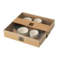 Conjunto de tapas com 6 taças de cerâmica preta, 29 x 29 x 5,5 cm Conjunto de tapas com 6 taças de cerâmica preta, 29 x 29 x 5,5 cm