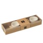 Service à tapas 3 bols en céramique beige 39x10x6 cm Service à tapas 3 bols en céramique beige 39x10x6 cm