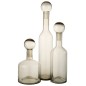 Bouteille avec bouchon en verre gris 14x14x75 cm