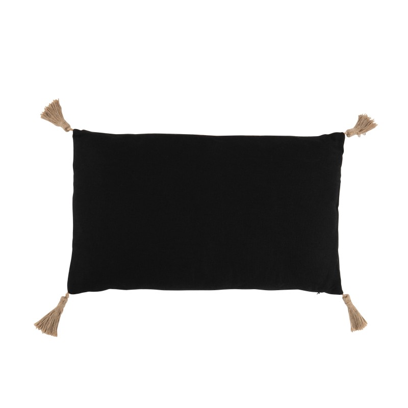 Cuscino rettangolare con pompon in cotone nero 50x30cm - Cuscino da esterno
Cuscino rettangolare con pompon in cotone nero 50x30cm - Cuscino da esterno