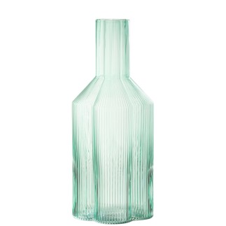 Carafe Fiore en verre bleu 11x11x27 cm