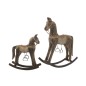 Cavallo a dondolo in legno multicolore 38x12,5x49 cm