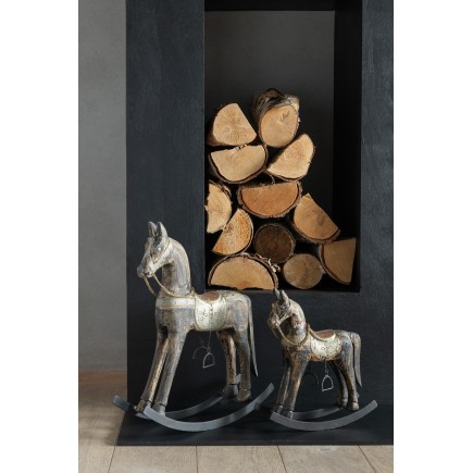 Cheval à bascule en bois multicouleur 38x12.5x49 cm