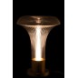 Candeeiro de mesa LED em vidro transparente 41x41x55 cm Candeeiro de mesa LED em vidro transparente 41x41x55 cm