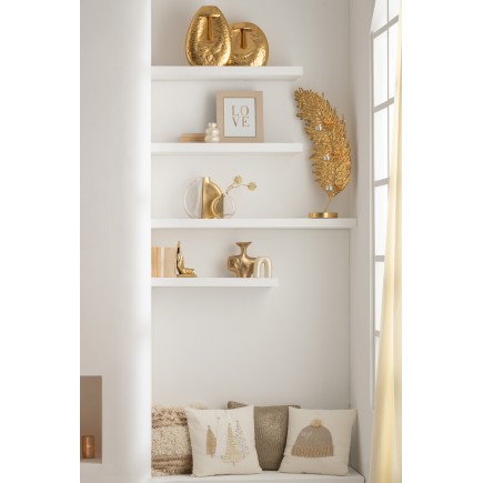 Vaso in alluminio oro 20x6,5x21 cm