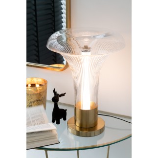 Candeeiro de mesa LED em vidro transparente 41x41x55 cm