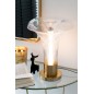 Lampada da tavolo a led in vetro trasparente 41x41x55 cm