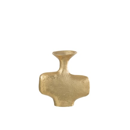Vaso in alluminio oro 20x6,5x21 cm
