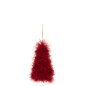 Sapin de Noël à suspendre en Plumes rouge 9x9x14 cm Sapin de Noël à suspendre en Plumes rouge 9x9x14 cm