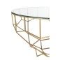 Tavolino rotondo in metallo dorato 90*90*44cm Tavolino rotondo in metallo dorato 90*90*44cm