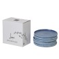 Prato plano em cerâmica azul 21x21x2 cm Prato plano em cerâmica azul 21x21x2 cm