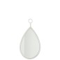 Specchio sospeso bordo metallo bianco 30,5x53,5 cm