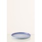 Assiette plate en céramique bleu 21x21x2 cm Assiette plate en céramique bleu 21x21x2 cm
