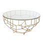 Tavolino rotondo in metallo dorato 90*90*44cm Tavolino rotondo in metallo dorato 90*90*44cm