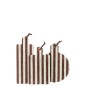 Planche à découper ronde en marbre marron 46x31x2 cm