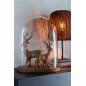 Lot de 2 cerf debout en céramique marron 14.5x7x21.5 cm