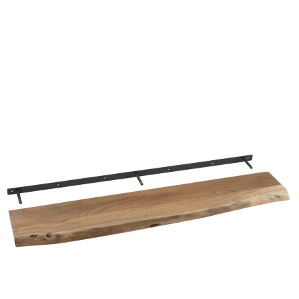 Mensola a muro in legno di acacia naturale L115cm