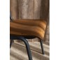 Chaise réglable en velours marron 52x43x82 cm Chaise réglable en velours marron 52x43x82 cm