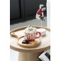 Set di 2 tazze in ceramica rossa 11,2x11,2x6 cm