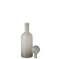 Jarrón botella de vidrio blanco 15.5*15.5*46 cm